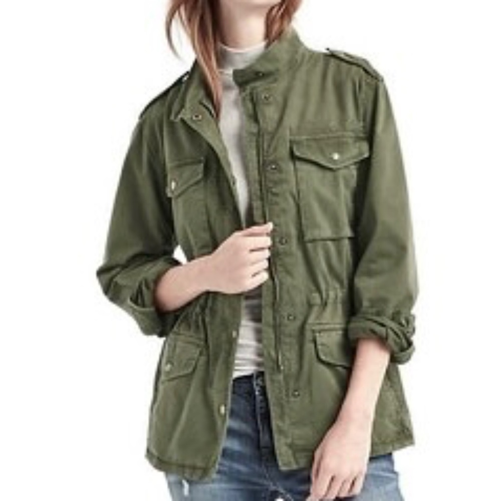 LiLy Aldridge Army Green Anorak Utility Field Jacket